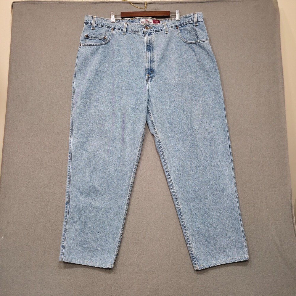 Levi Strauss Orange Tab Signature Mens Loose Fit 545 Denim Blue Jeans Size 46x30